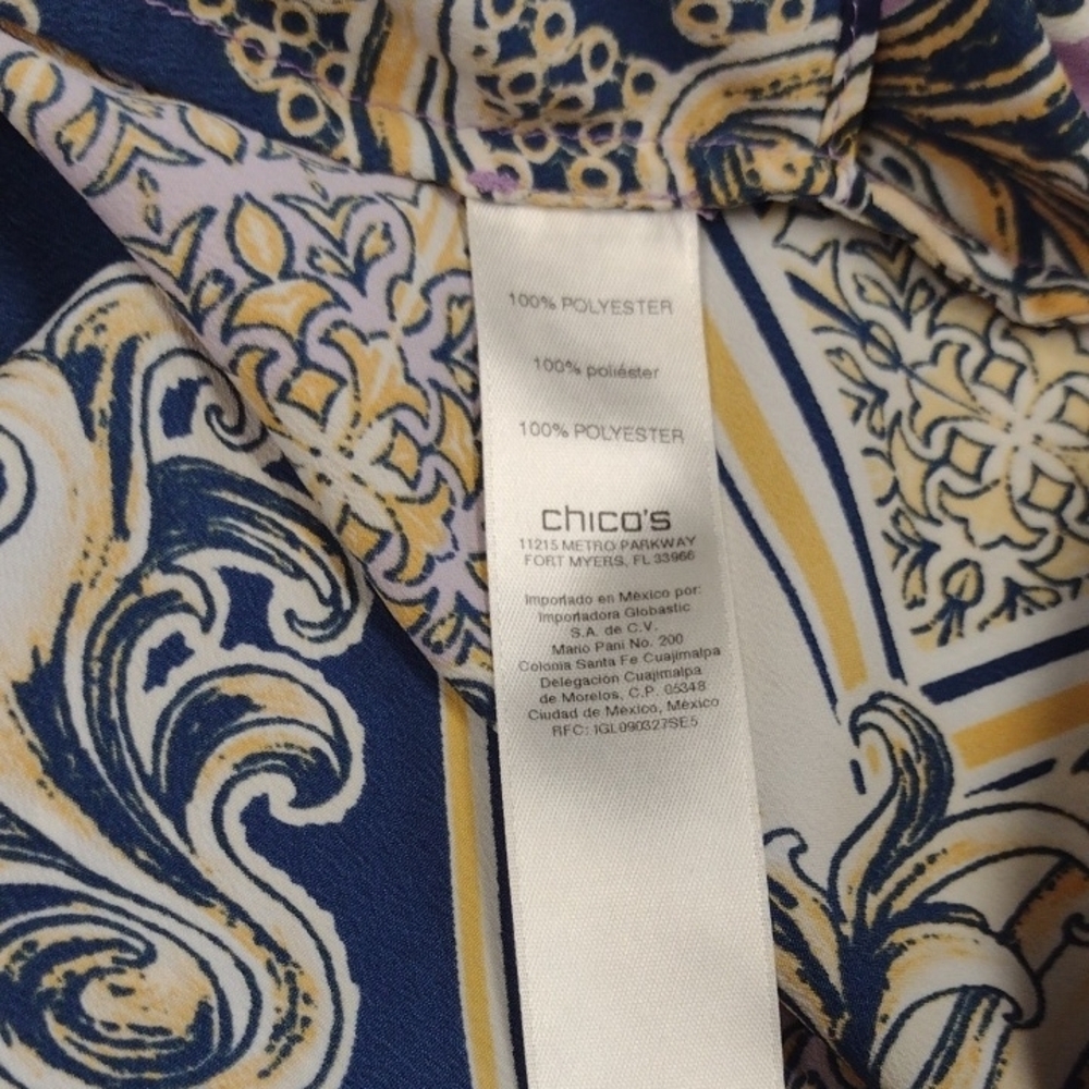 Chico's Vibrant Patterned Blouse - Picture 11 of 12